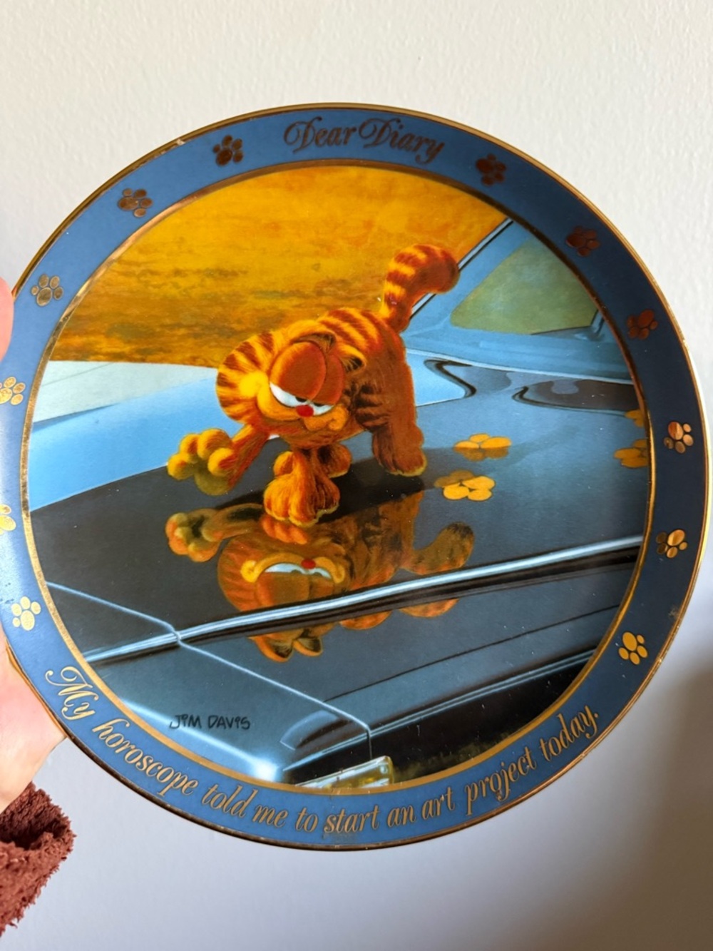 Antique Garfield plate by Jim Davis 1978